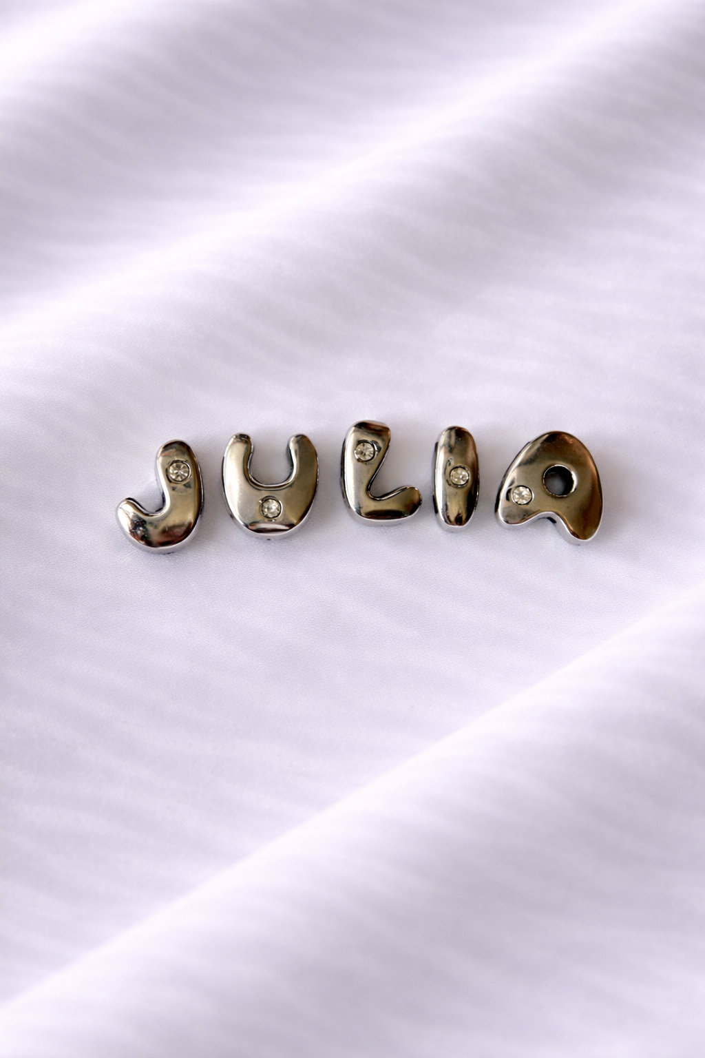 Silver Bubble Letters